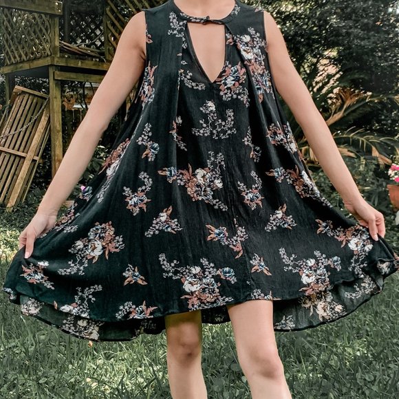 Free People Tree Swing Dress in Black Combo - Picture 9 of 10